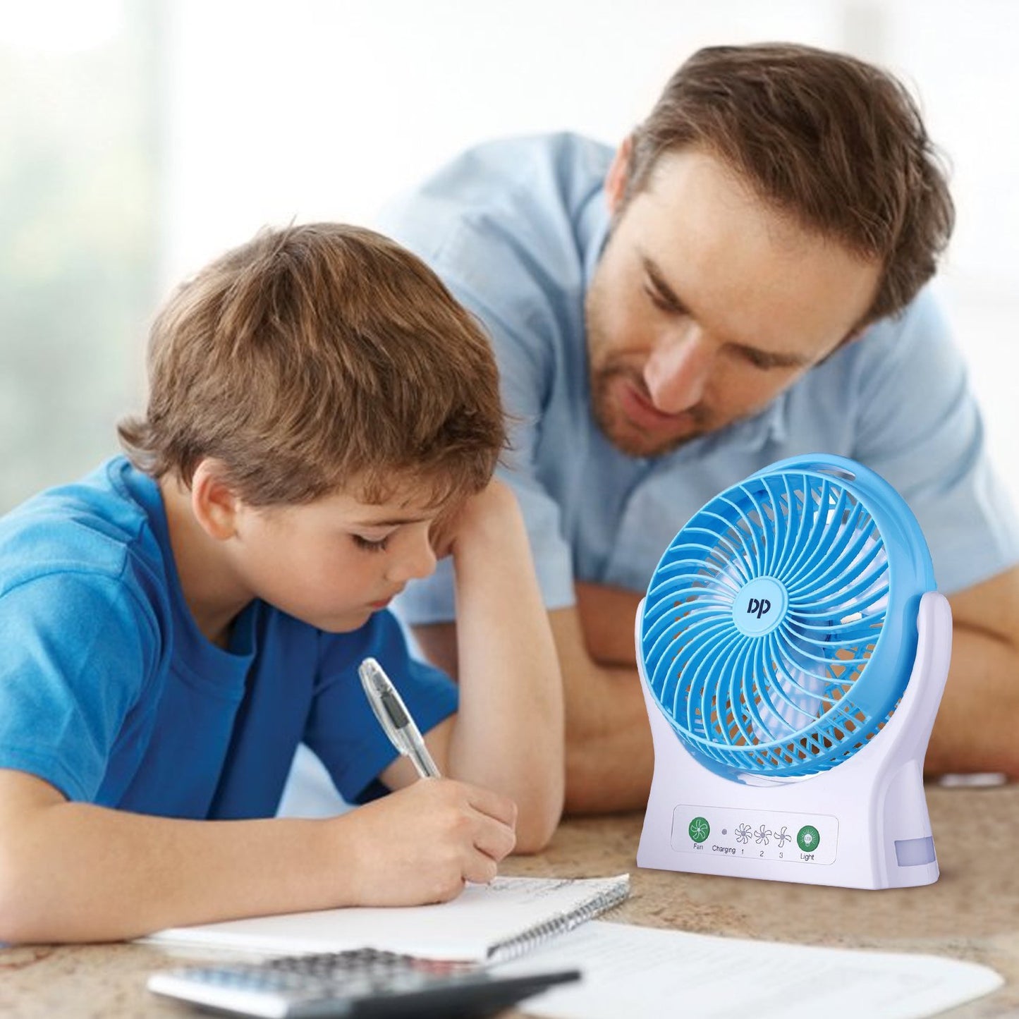 ZUKULIFE DurationPower Portable USB Powered Personal Desk Fan Strong Airflow Cooling Fan for Cooling for Travel, Home Kitchen and Office, 3 Speeds