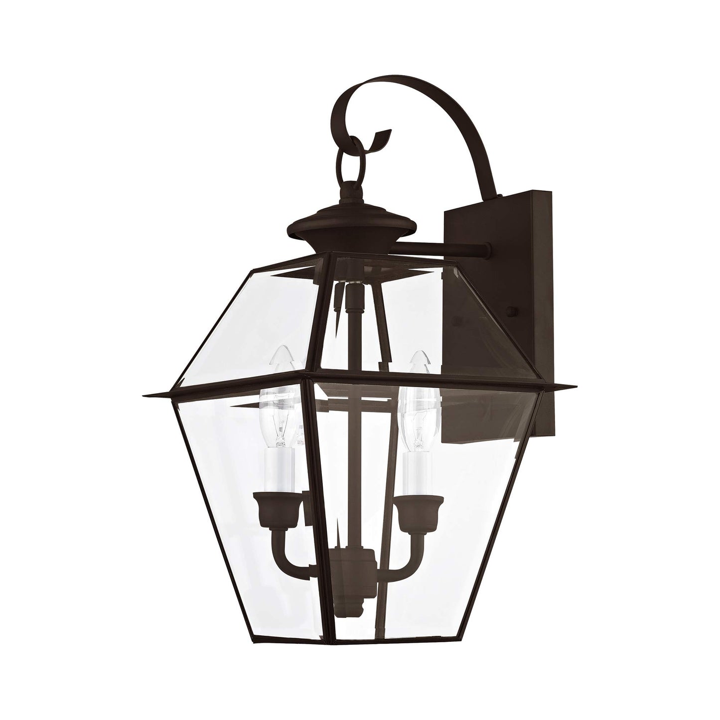 Livex Lighting 2281-07 Westover 2-Light Outdoor Wall Lantern, Bronze, 16.5" x 9" x 10"