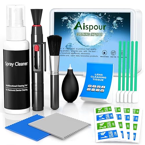 Aispour Camera Lens Cleaning Kit, 10-in-1 Camera Cleaning Kit, Camera Lens Cleaner and Camera Accessories, Includes Lens Cleaning Kit/Lens