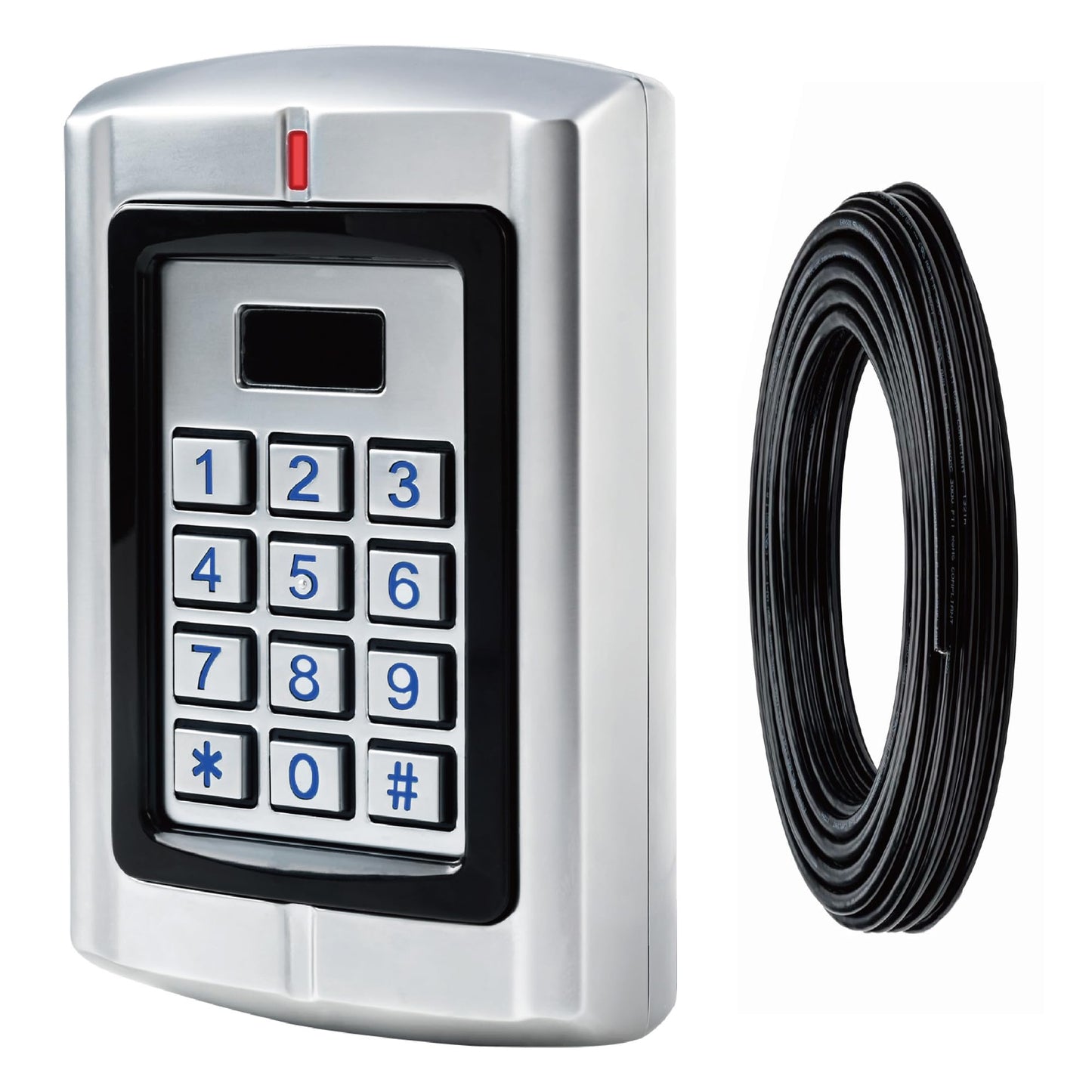 Haupowfo Universal Waterproof 12-24V AC/DC Metal Wired Keypad Stand Alone Access Controller for Gate Opener Operator, Garage Door Opener and Access