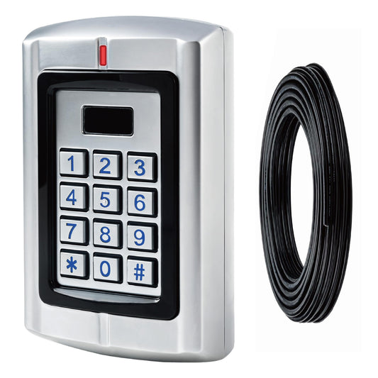 Haupowfo Universal Waterproof 12-24V AC/DC Metal Wired Keypad Stand Alone Access Controller for Gate Opener Operator, Garage Door Opener and Access