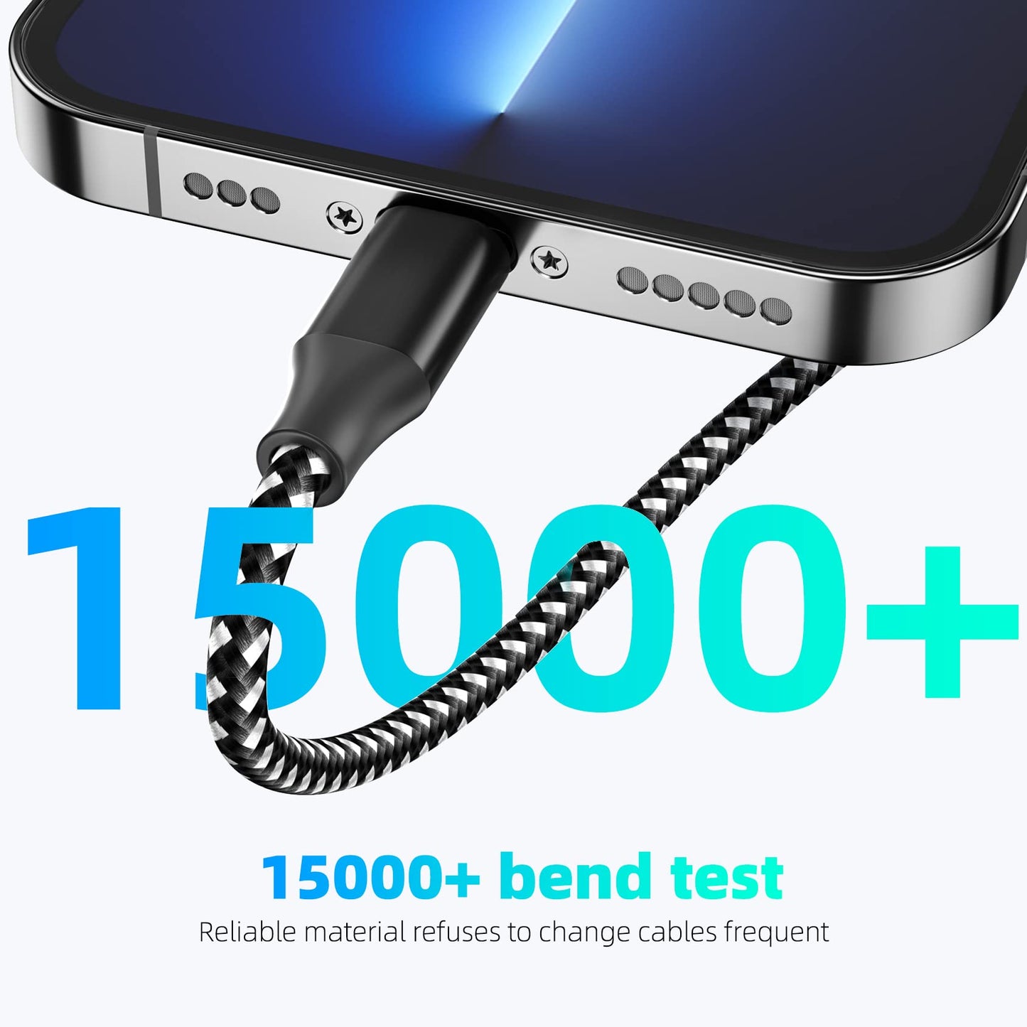 Bkayp iPhone Charger [Apple MFi Certified] 3pack 10FT Long Lightning Cable Fast Charging High Speed Data Sync USB Cable Compatible iPhone 13/12/11…