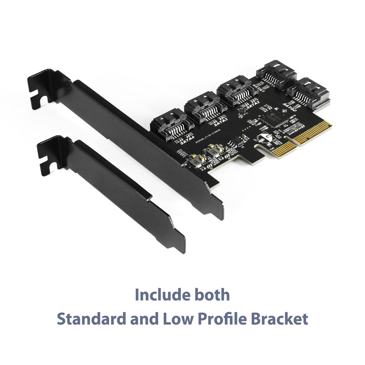 Vantec 5-Port SATA III 6Gbps PCIe x4 Host Card (UGT-ST655) for Desktop, Windows 10/11 and Linux
