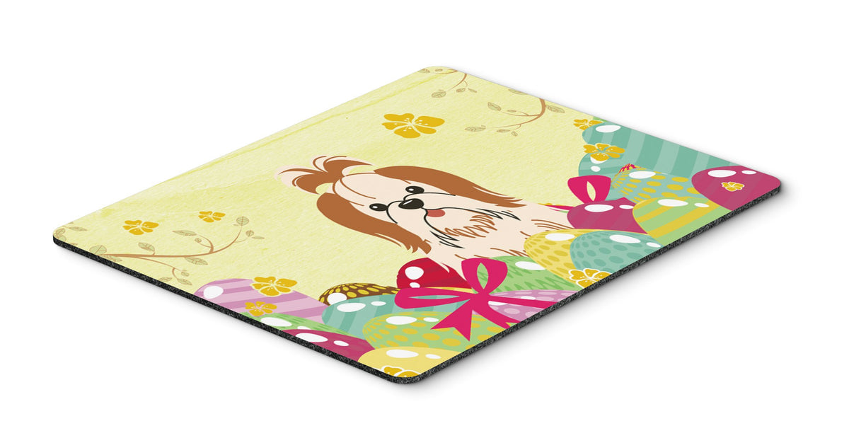 Caroline's Treasures BB6087MP Easter Eggs Shih Tzu Red White Mouse Pad, Hot Pad or Trivet for Home Office Gaming Working Computers Laptop Mouse