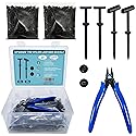 150Pcs Nylon Universal (75pcs Universal And 75pcs New Upgrade),Cable Tie Buckle Zip Tie,Nylon Cable Tie Buckle For Mudguard Fastener, Fender Liners