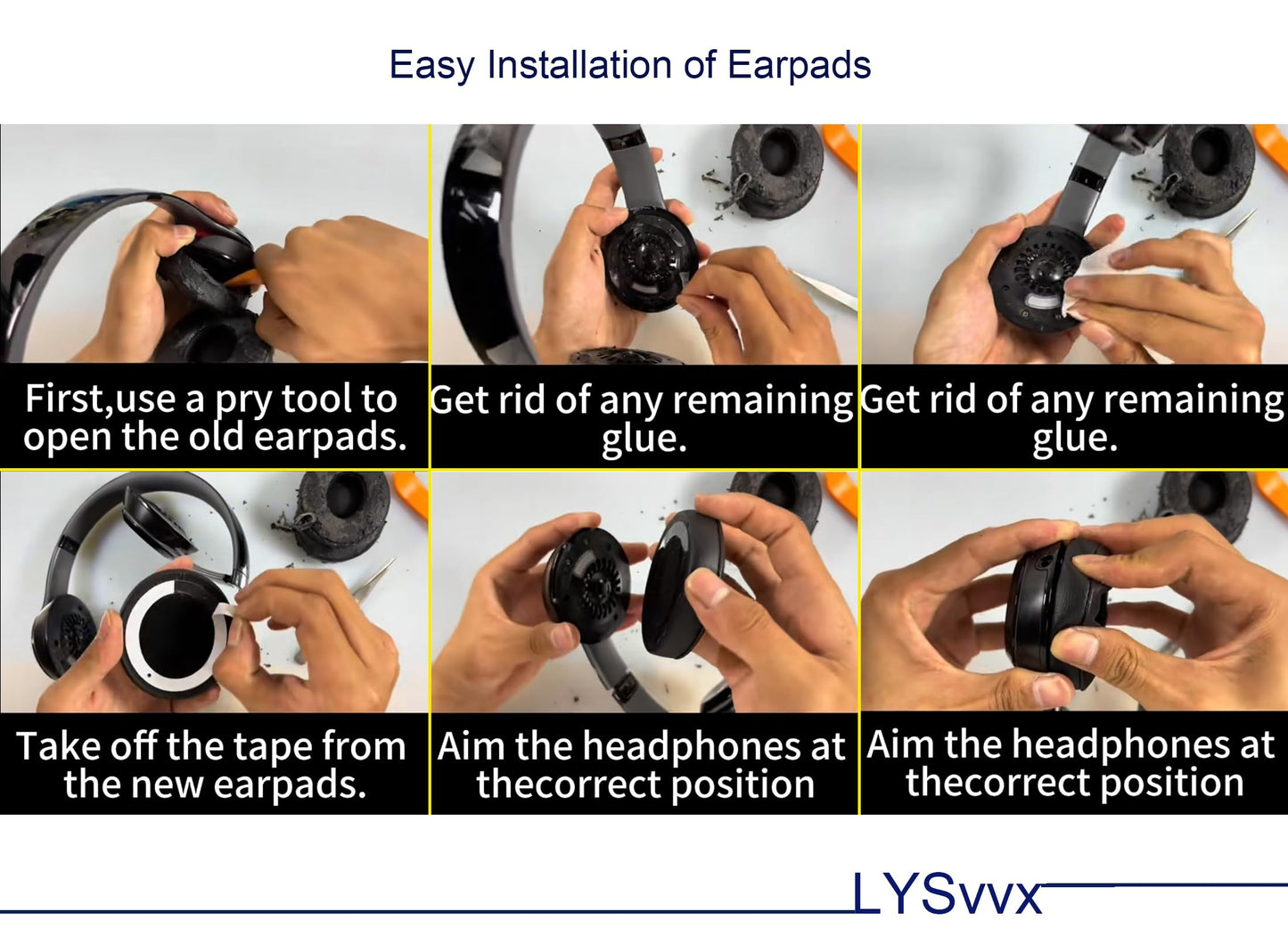 Solo 3 Ear Pads - Replacement Earpads for Beats Solo 2 & Solo 3 Wireless Headphones (Black)