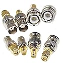 exgoofit SMA to BNC Kits Adapter Male Female 2 Set 8pcs RF Coax Coaxial Connector