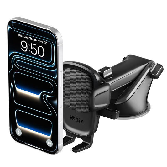 iOttie Easy One Touch Signature Dashboard & Windshield Universal Car Mount Phone Holder Desk Stand with Suction Cup Base and Telescopic Arm