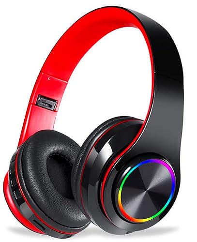Fragolucyou Wireless Bluetooth Headphones-Colorful Lights,Foldable,Bluetooth 5.0,10 m Range,Stereo Surround,Built-in Microphone,Comfortable affixed…