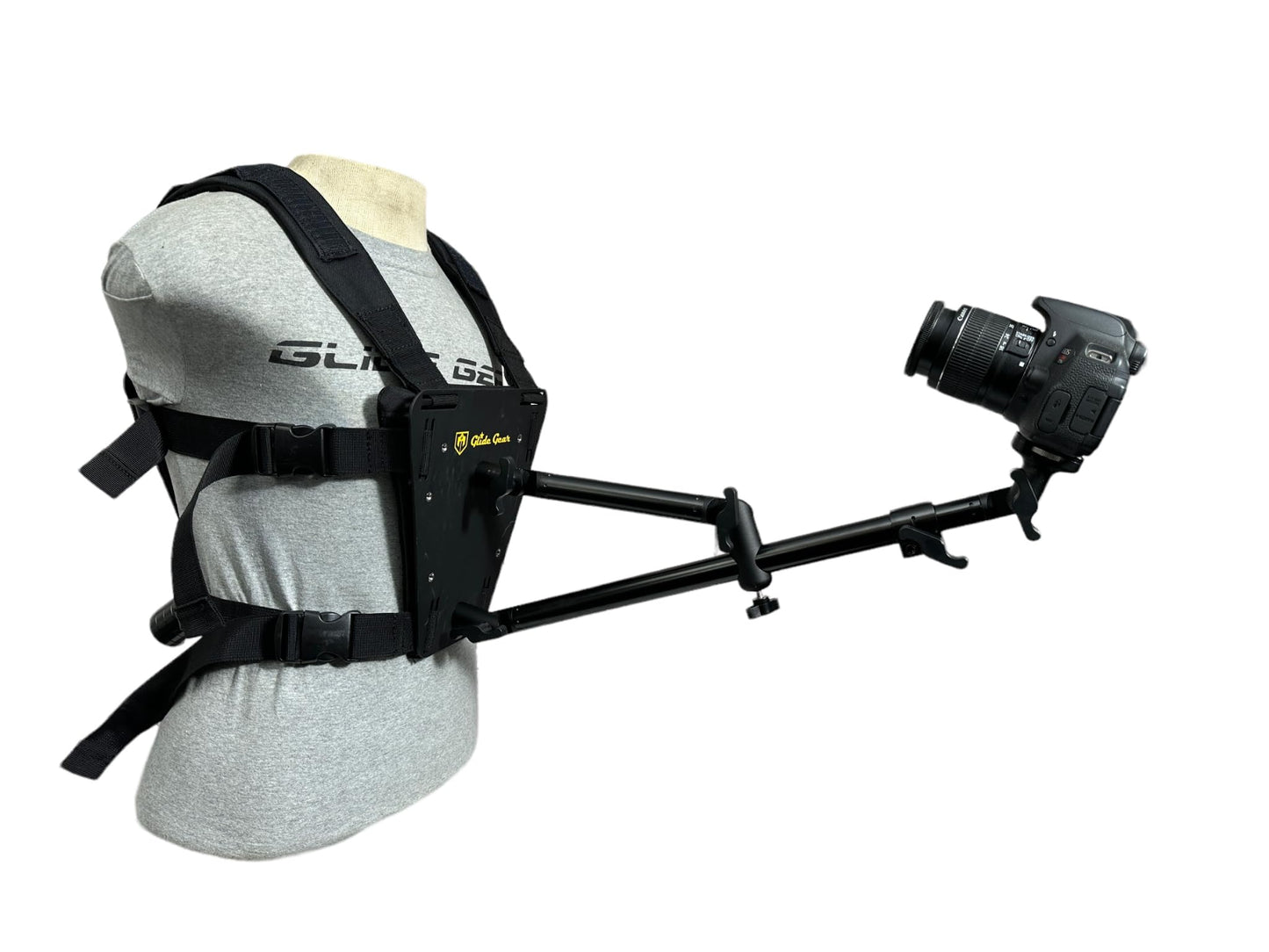 Glide Gear SNC 100 Snorricam Rig - for DSLR, Smartphone - Chest Mount, 3ft Arm, 3.3lb Payload, Lightweight Aluminum Harness