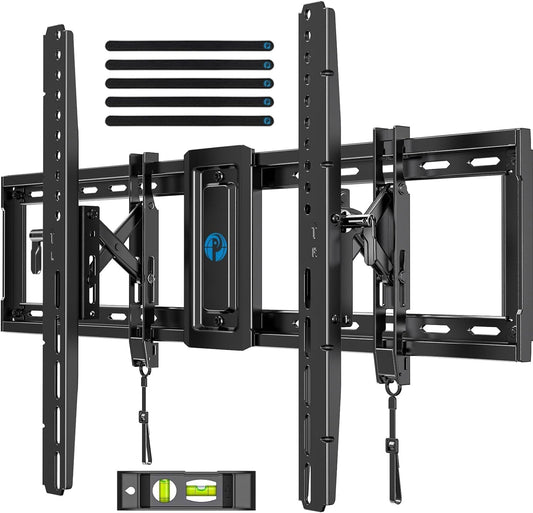 Pipishell UL Listed TV Wall Mount for 42-90 inch TVs, Advanced Tilt TV Mount Bracket with 15° Full Tilt, 6-inch Arm Extension, Slide to Center