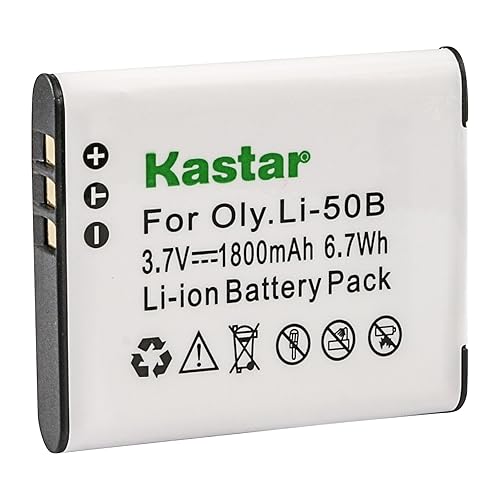 Kastar LI-50B Replacement Lithium-Ion Battery for Olympus Tough 8000, Tough 6000, Stylus 1030 SW, Stylus 9000, Stylus 1010, Stylus 1020 Digital Camera