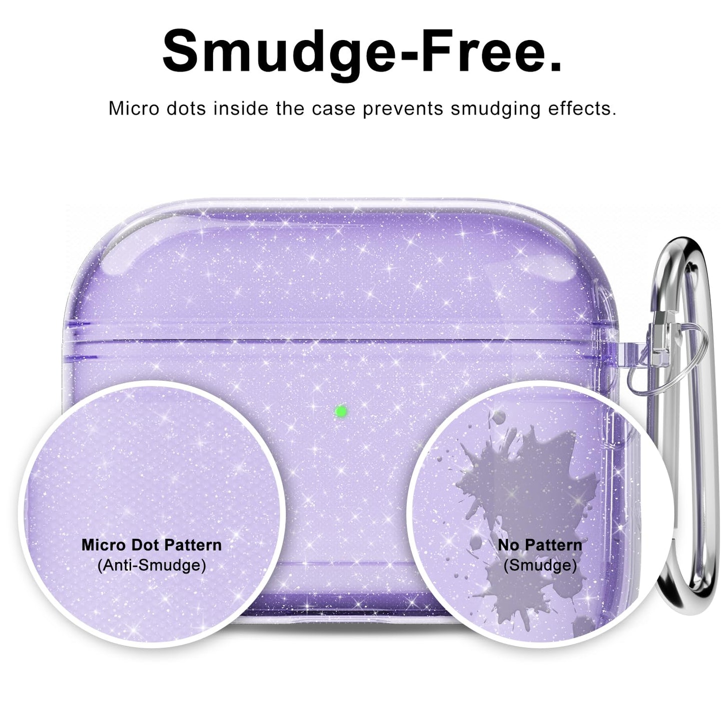 Svanove for Airpods 4 Case Clear Glitter, Sparkly Bling Girly Cute Airpods 4th Generation Case with Keychain, Hard Shell Y2k Trendy Aesthetic Shiny