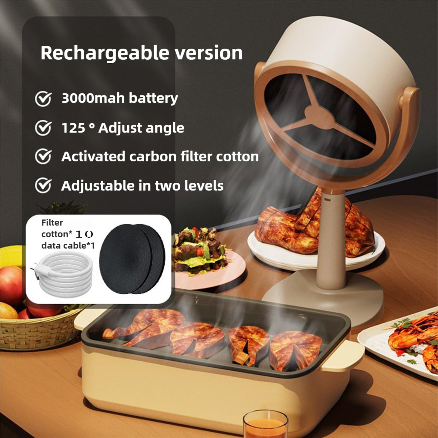 Smoke Away Purifier Fan Puffhide Purifier Mini Smoke Diffuser and Portable Smoke Air Purifier, Smoke Fan for Smoking Indoors with Rechargeable