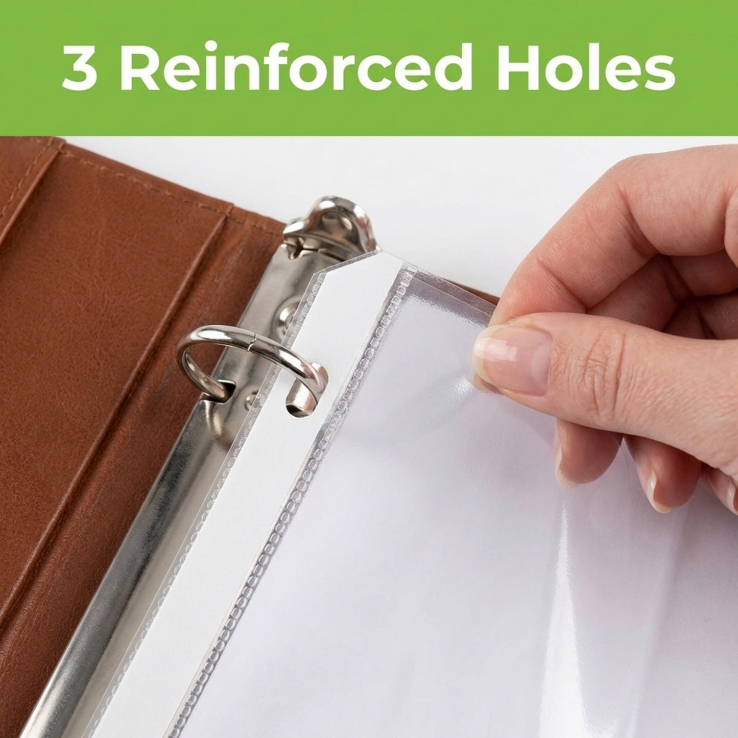 Performore 150 Sheet Protectors, 8.5 X 11 Inch Clear for 3 Ring Binder, Plastic Sheet Sleeves, Durable Top Loading Paper Protector with Reinforced