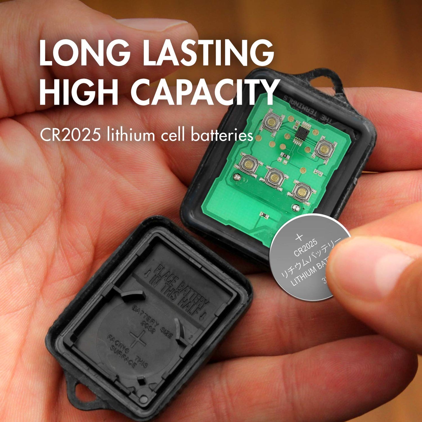 Tenergy 3V CR2025 Batteries, Lithium Button Coin Cell 2025 Battery, for Key FOBs & Other Devices, 10 Count