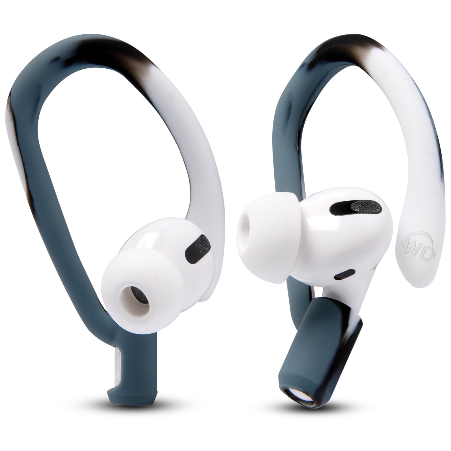 WC HookZ - Patented Upgraded Over Ear Hooks for AirPods Pro 1, 2 & AirPods 1, 2 & 3- Two Size Pairs Included in Package, Unique Left & Right Hook
