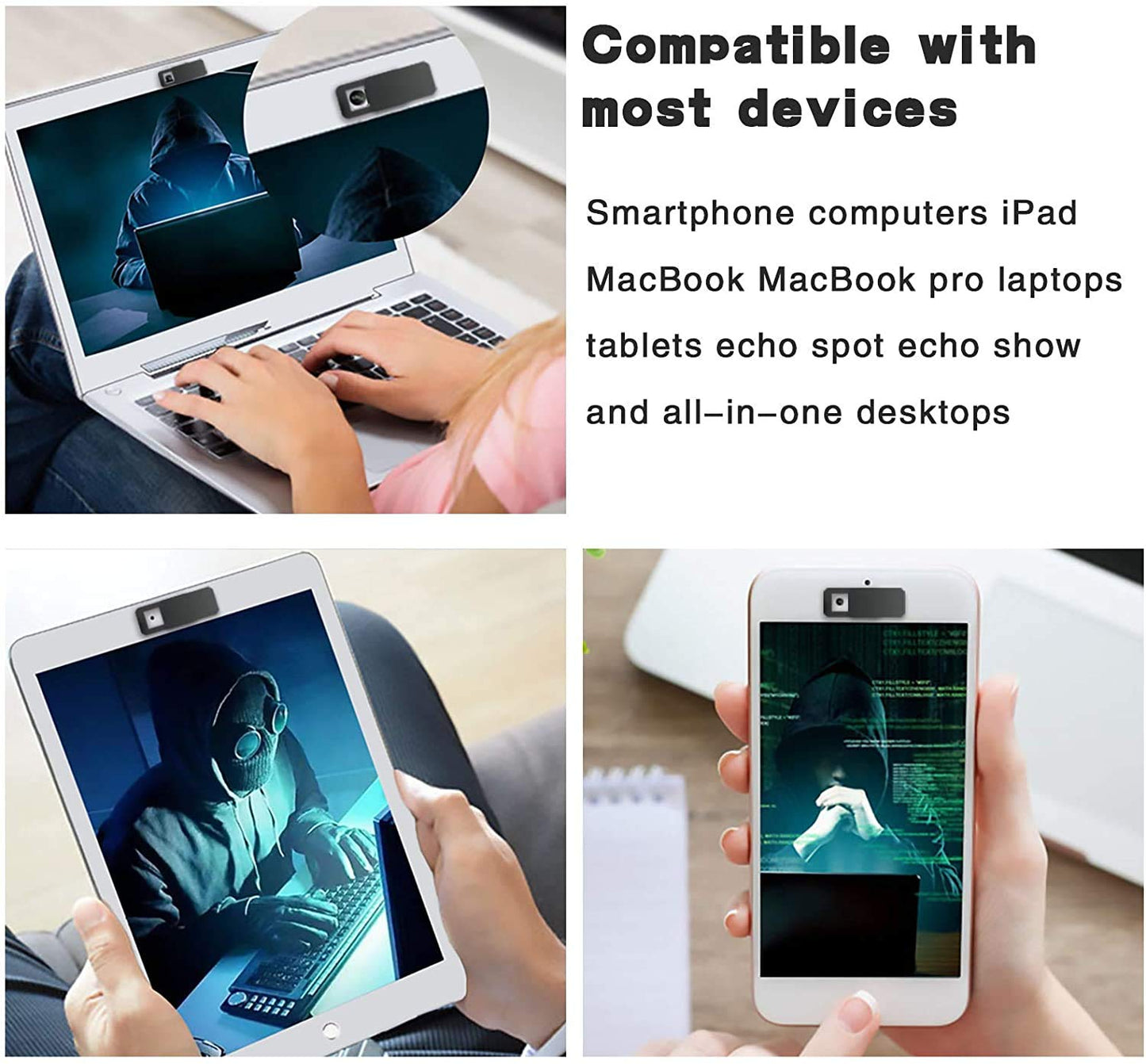 Huaxi Camcover-Webcam Cover, Laptop Camera Cover Slide Ultra Thin for Computer, MacBook Pro, MacBook Air, iPad, iMac, iPhone, Protect Webcam Privacy
