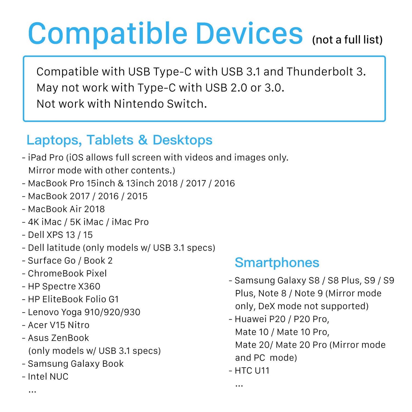 USB C to HDMI Adatper 23cm - 4K 60Hz - 24K Gold Plated Connectors, USB 3.1 & Thunderbolt 3 Compatible with MacBook Pro, iPad Pro, iMac 4K / 5K / Pro