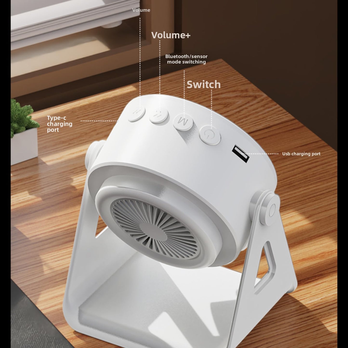 Trailtail Wireless Induction Speaker,Upgraded Wireless Charging,no Need Bluetooth Phone Holder?RGB LED Light,360° Rotation,Dog Paw Cable Protector,HD
