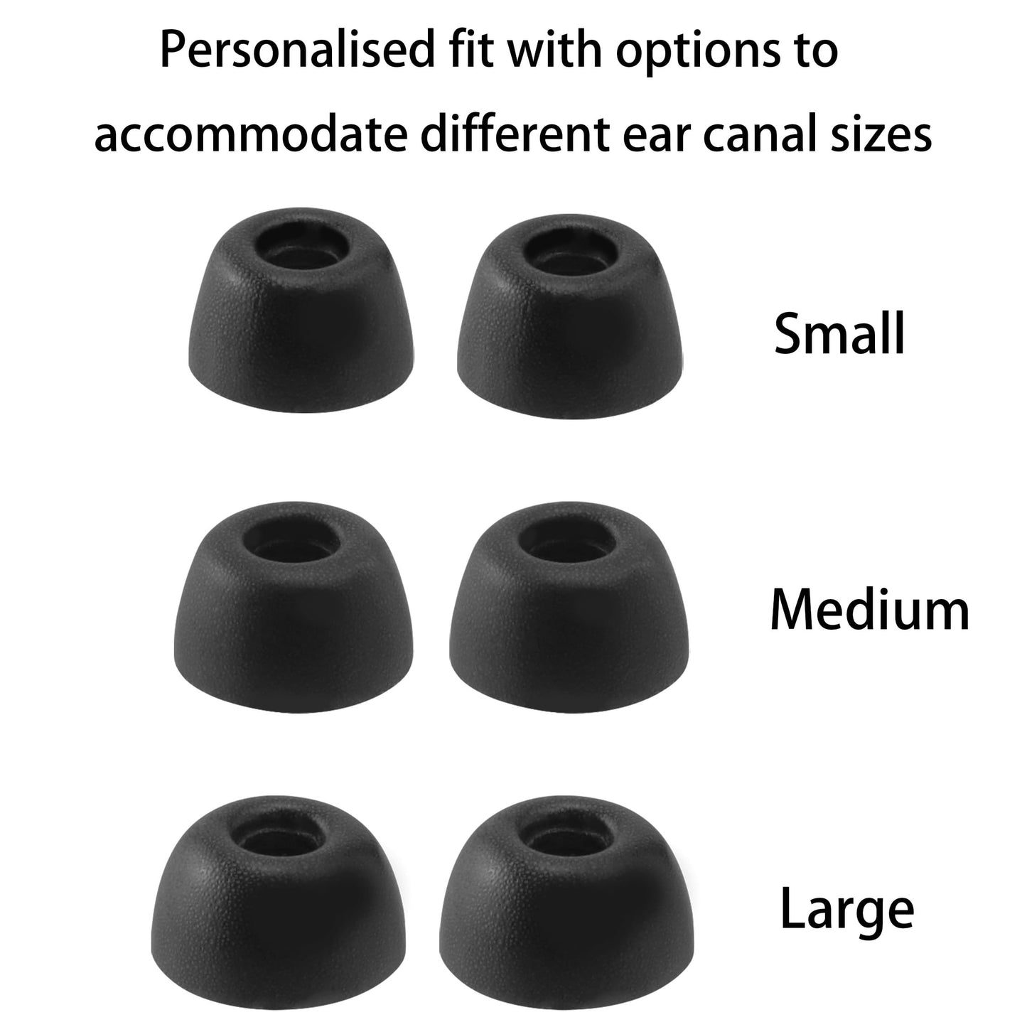 NANLANFAN Replacement Foam Ear Tips for Bose QuietComfort Ultra Bluetooth Earbuds, Ultimate Comfort, 3 Pairs (Black, Assorted S/M/L)