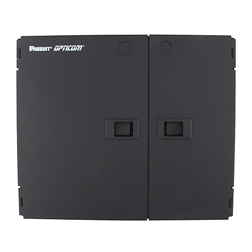 Panduit FWME2 2-Door 2-Adapter Panel Wall-Mount Enclosure, Black