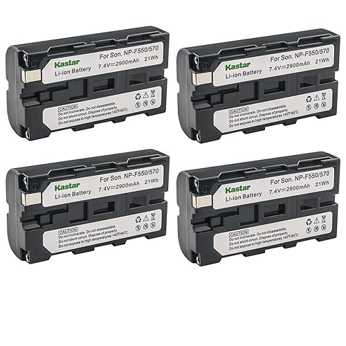 Kastar NP-F570 Battery (4-Pack) for Sony L Series InfoLithium Battery NP-F570, NP-F550, NP-F530, NP-F330 and Sony DCRVX2100, HDRFX1, HD1000U, HVRZ1U