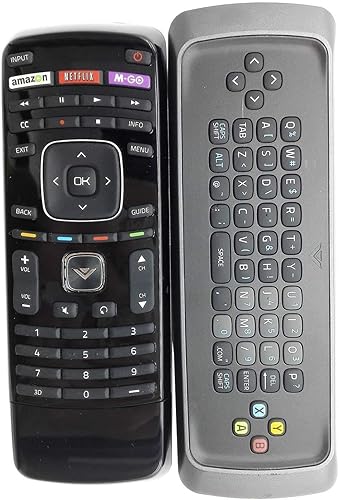 VIZIO XRT303 QWERTY Keyboard Remote FIT for VIZIO M3D550KDE M3D470KDE M3D550KD 3D M-GO TV Internet TV