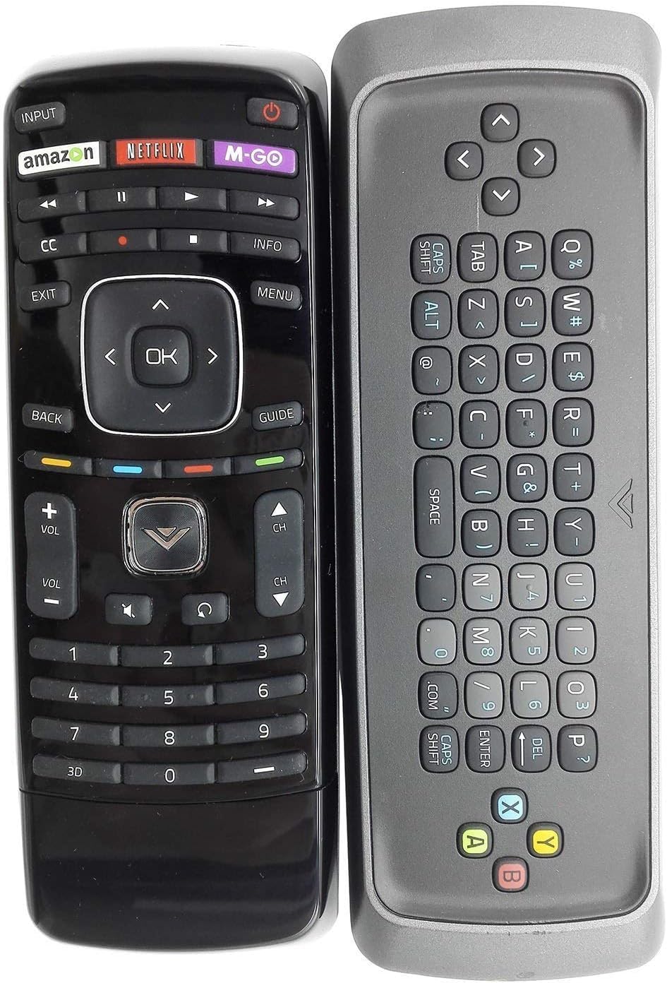 VIZIO XRT303 QWERTY Keyboard Remote FIT for VIZIO M3D550KDE M3D470KDE M3D550KD 3D M-GO TV Internet TV