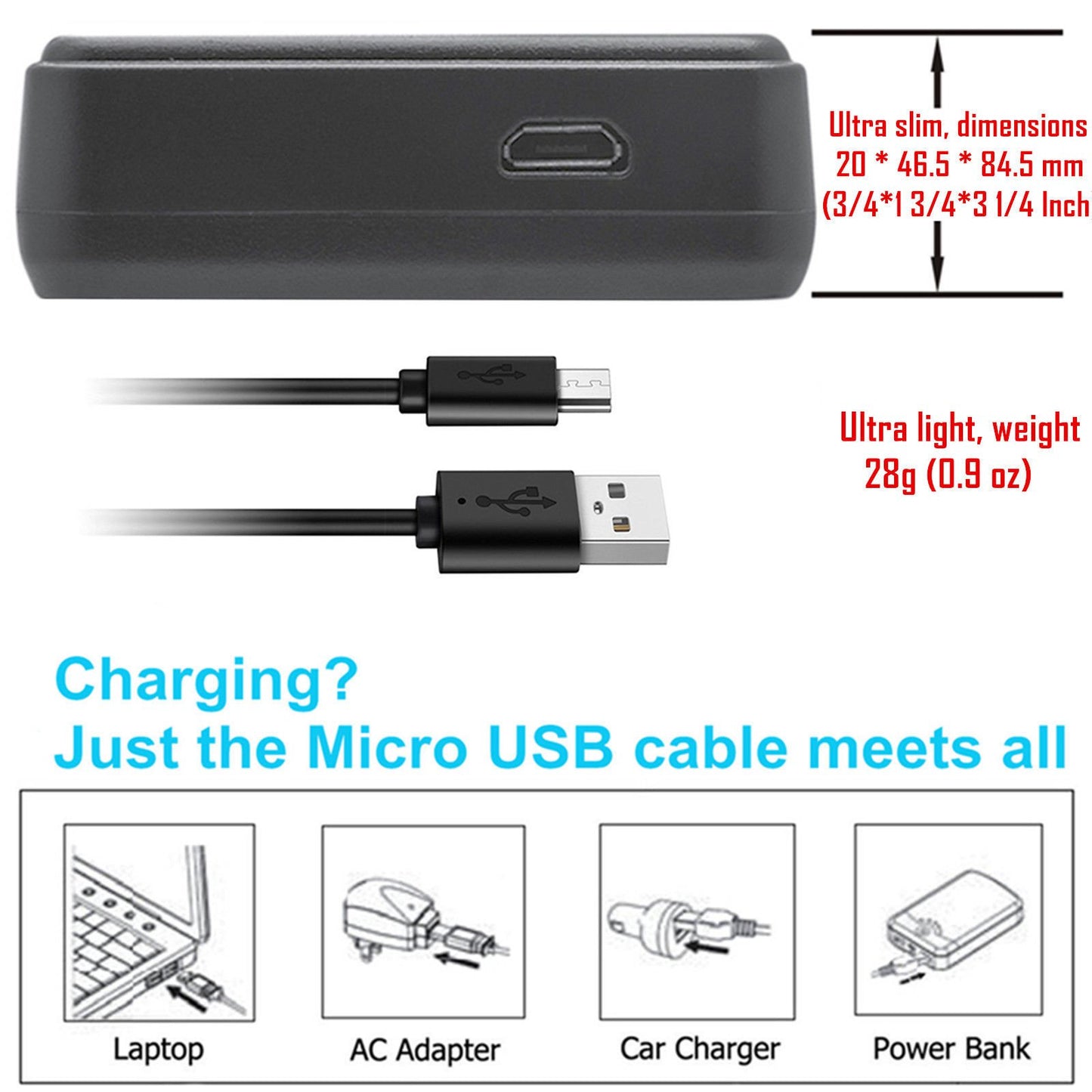 Kastar LCD Dual USB Charger for Eken PG1050 SJCAM SJ4000B & Evolveo Sportcam W7 Evolveo Sportcam W8 QUMOX SJ4000 QUMOX SJ4000 WiFi QUMOX SJ5000 QUMOX