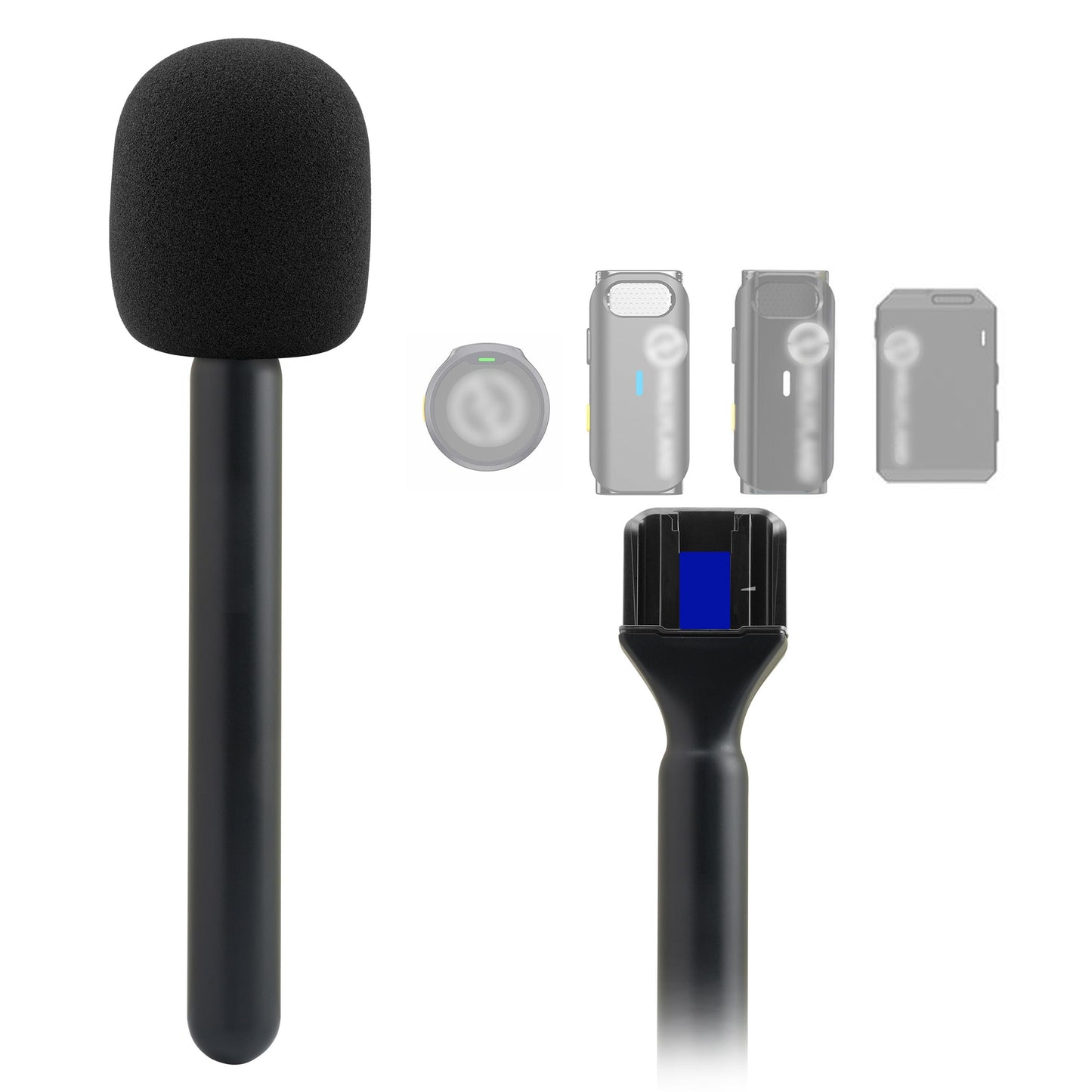 JCMOYUTY Stand for Magnet Handheld Mic Mount Hollyland LARK M2?(Not for M2S) M1 MAX C1 150 Wireless Lavalier Microphone Interview Handle Mic Adapter