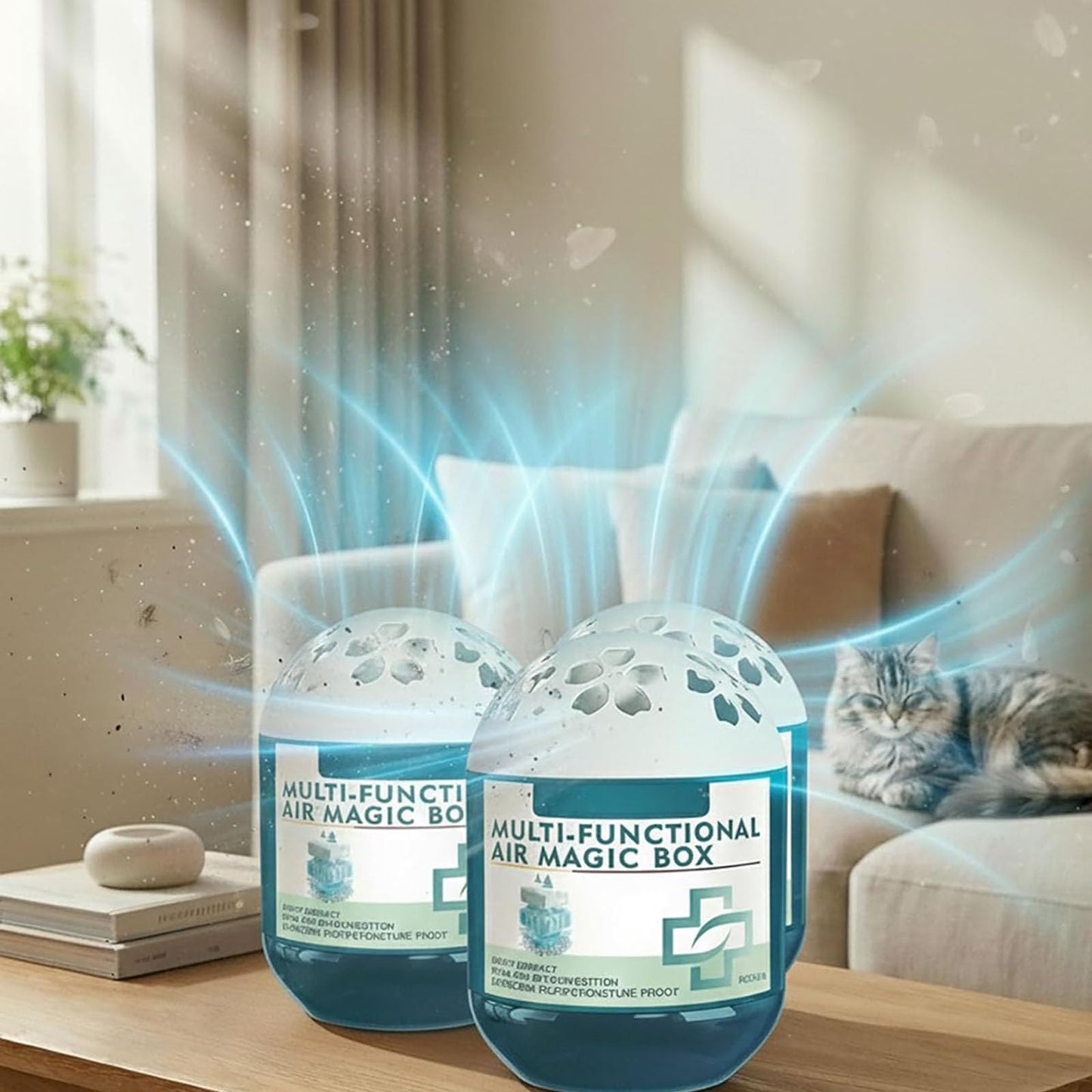 Indoor Air Purification Dust Removal Magic Box, Multi-functional Air Magic Box Cleaner, Long-Lasting Airs Freshener, Automatic Dust Collection Airs