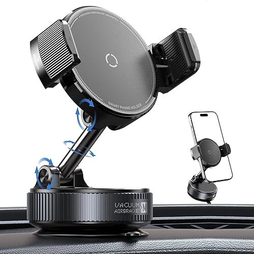 Autaabb 360° Nano Gel Suction Cup Phone Mount - Ultra-Strong Universal Car Dashboard Cell Phone Holder, Hands-Free Vacuum Bracket for Car, Gym, Mirror