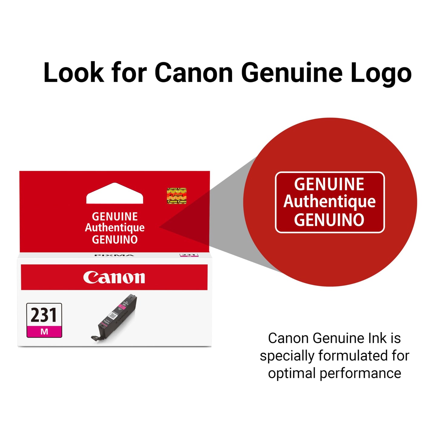 Canon CLI-231 Genuine Magenta Ink Tank, Compatible with PIXMA TS8820 Printers