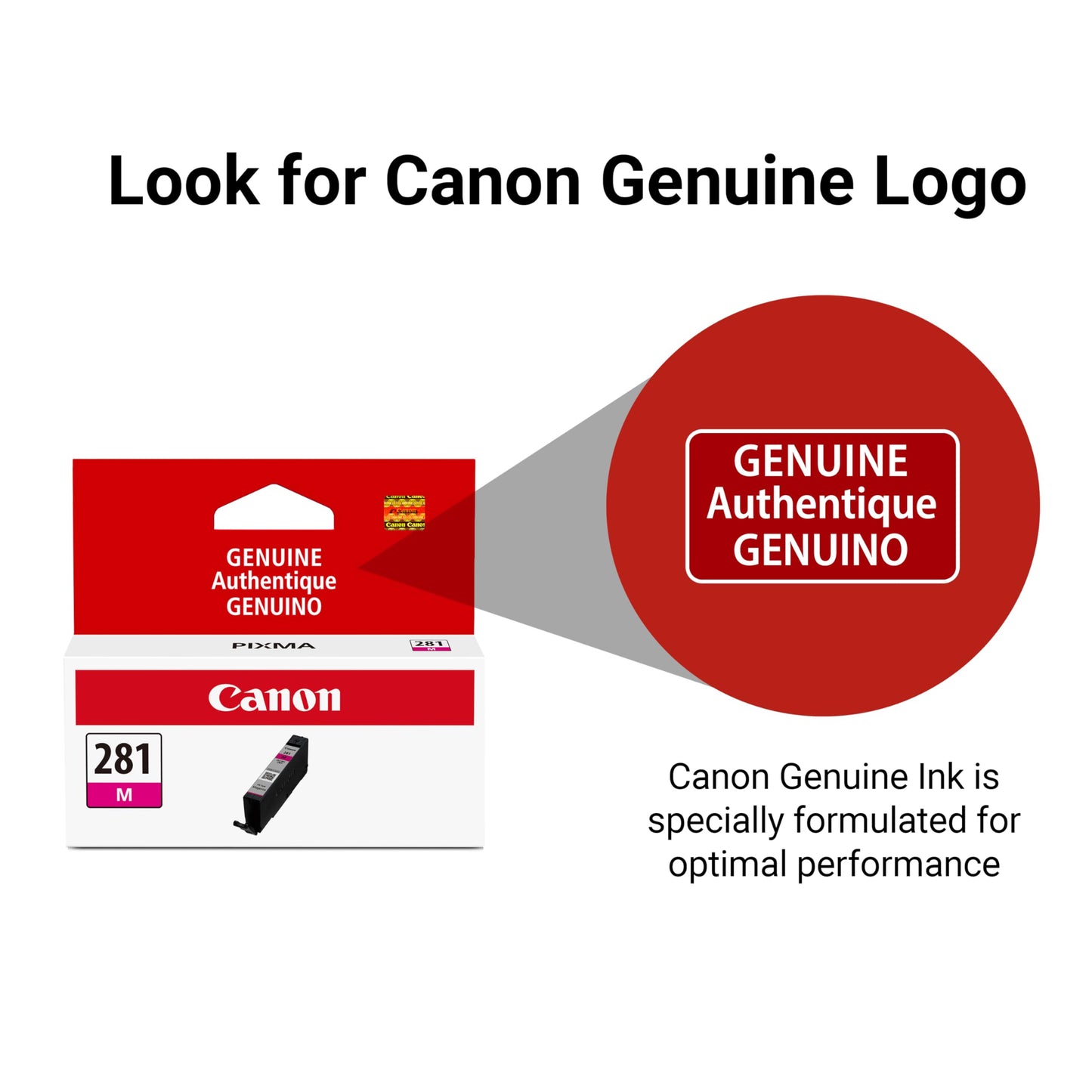 Canon CLI-281 Genuine Magenta Ink Tank, Compatible with TR8520, TS9120,TS8120, TS6120, TS9521C/a, TS9520/a, TS8220, TS6220, TS8320, TS6320,