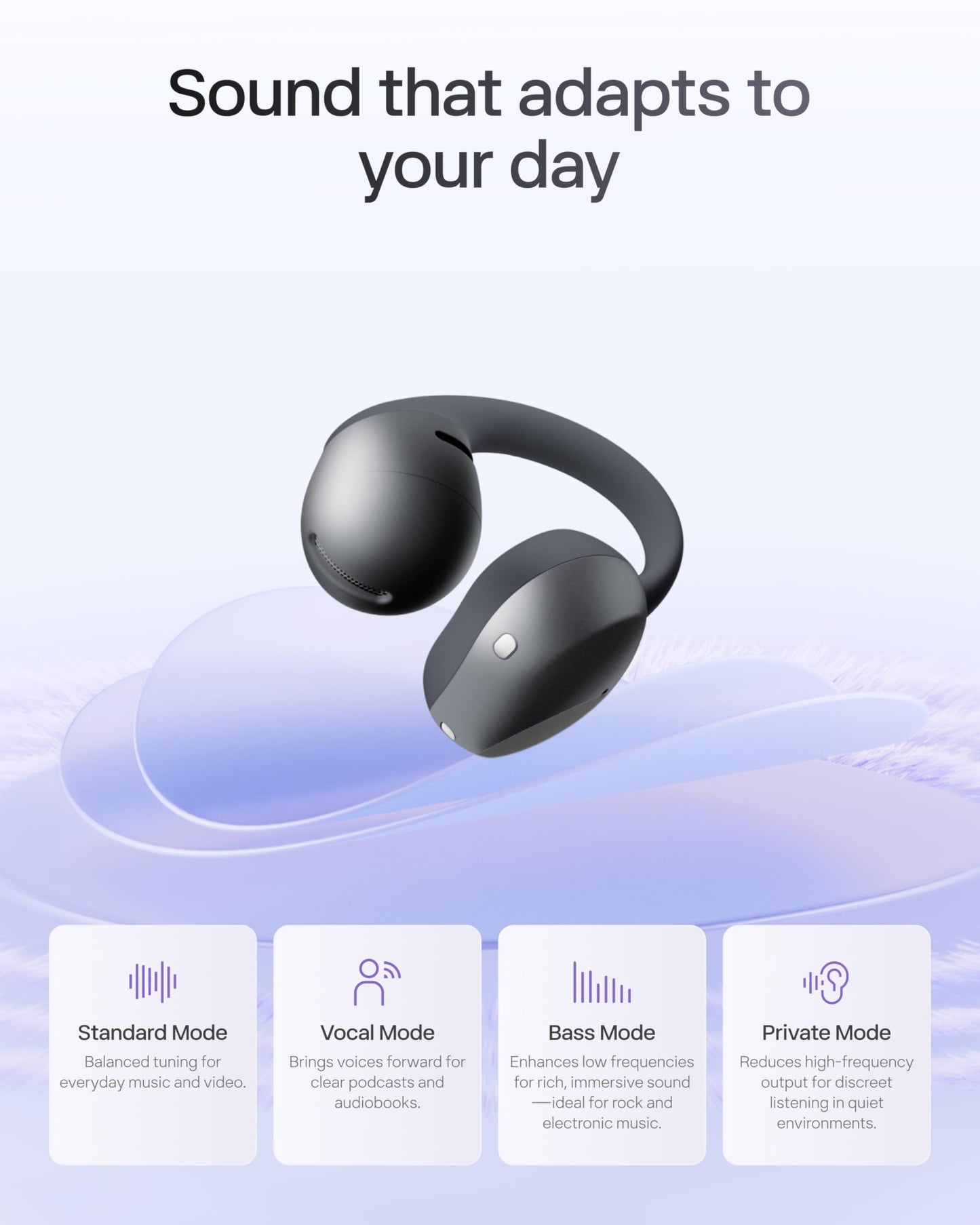 SHOKZ OpenDots Air Open-Ear Clip-On Bluetooth Earbuds, Black, Touch Control