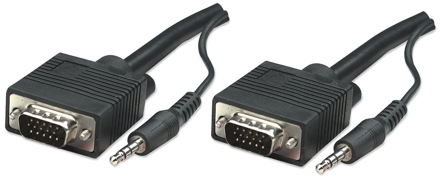 Manhattan SVGA Cable with Audio 1.8 m