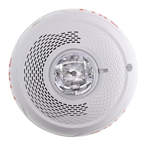 System Sensor SPSCWL Ceiling Mount Speaker Strobe, Clear Lens, White