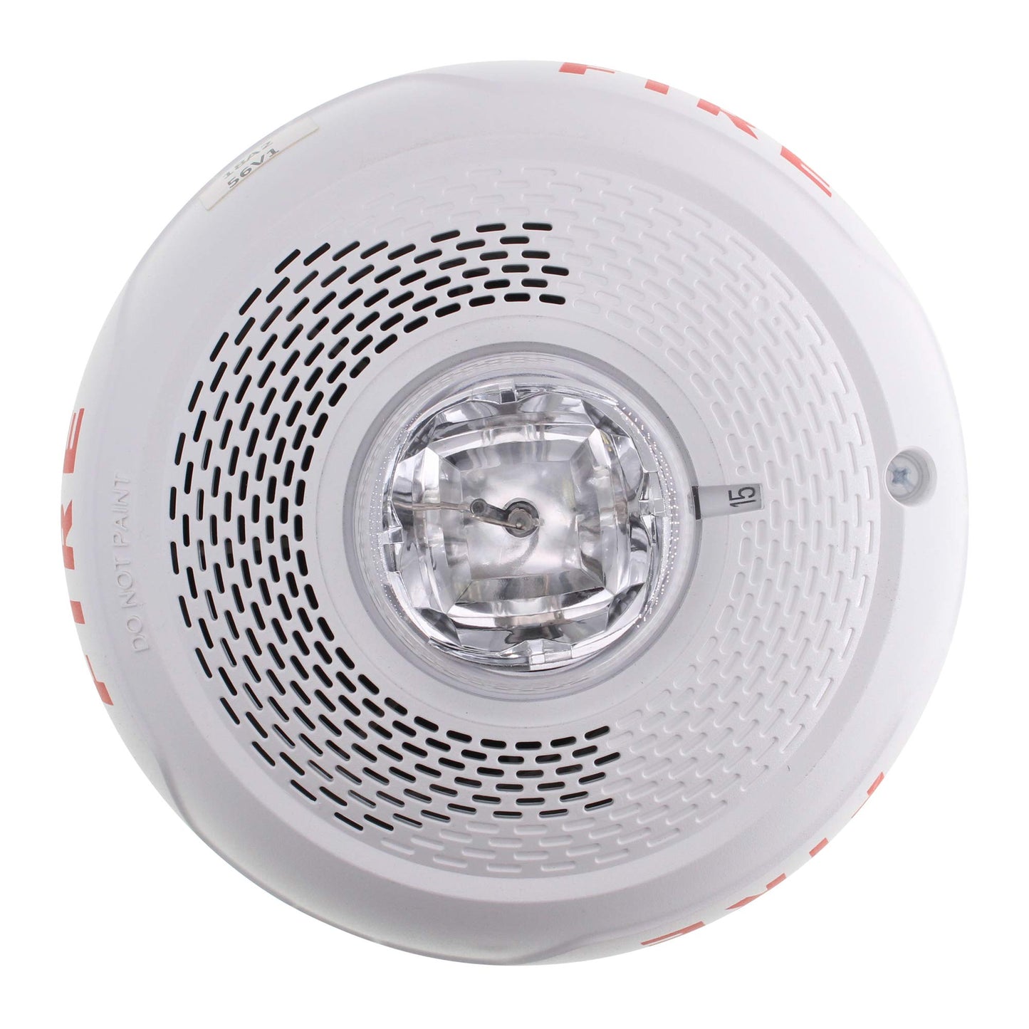System Sensor SPSCWL Ceiling Mount Speaker Strobe, Clear Lens, White