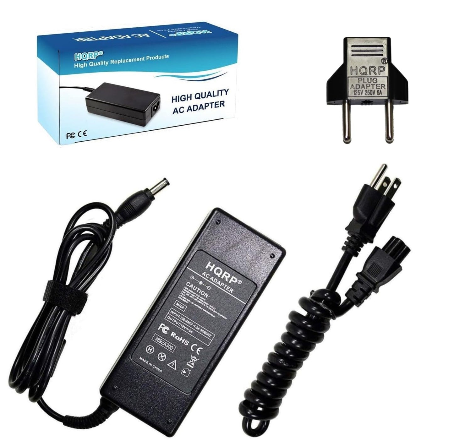 HQRP AC Adapter Compatible with Micca EP350, EP350 G2, EP600, EP600 G2, EP950 PS48IBCAY3000S Digital Media Player Power Cord Plus Euro Plug Adapter