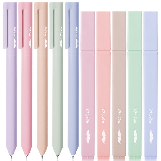 Mr. Pen- Aesthetic Highlighters and Gel Pens, 10 Pack