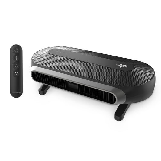 Vornado AXL Low-Profile Airwave® Oscillating Fan with Remote Control, 5 Quiet Speeds, 40° Motorized Tilt, Energy Efficient Brushless DC Motors, Fan