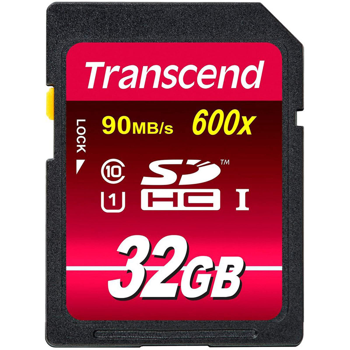 Transcend 32GB SDHC Class 10 UHS-1 Flash Memory Card Up to 90MB/s (TS32GSDHC10U1)