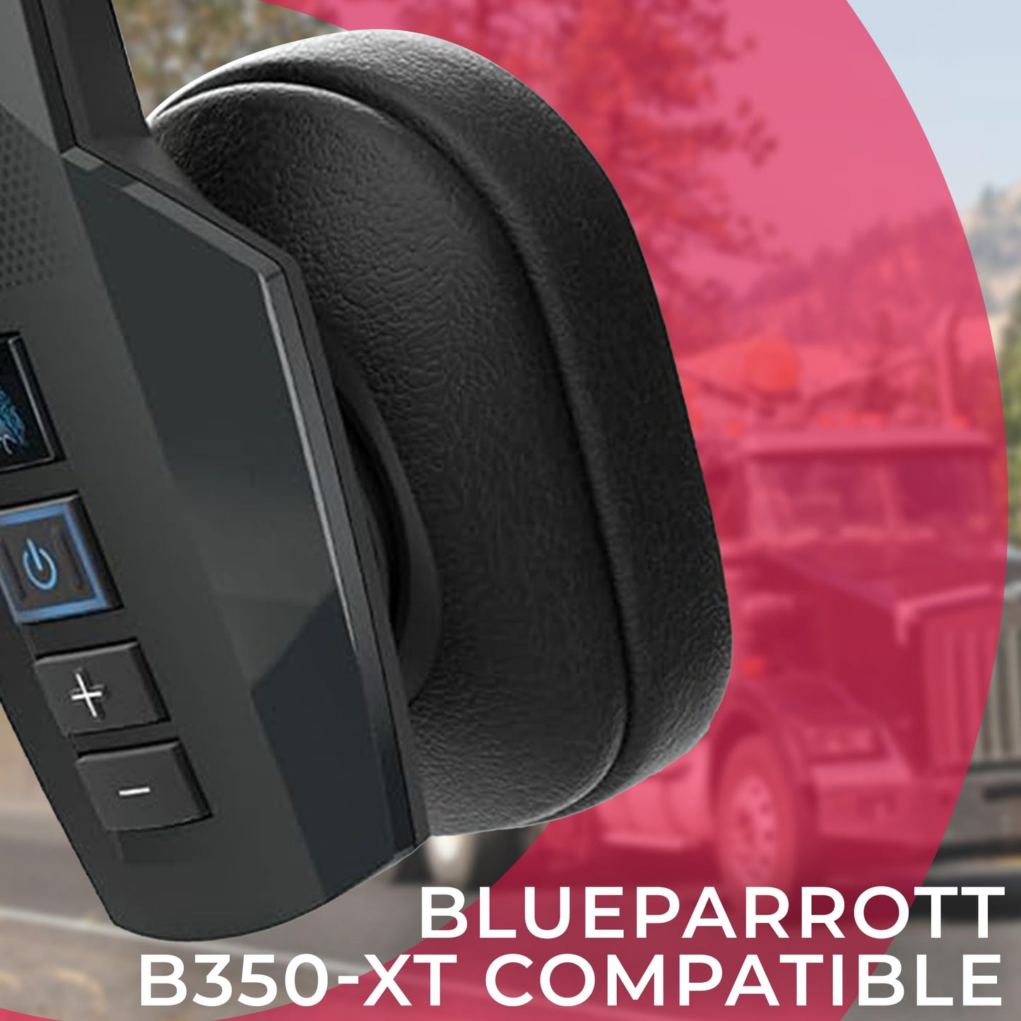 Ear Pad Cushion Kit for Blue Parrott B350-XT - Compatible with Jabra Evolve 65, 40, 30 - Enhances All-Day Wearing Comfort Over Original Foam Earpads