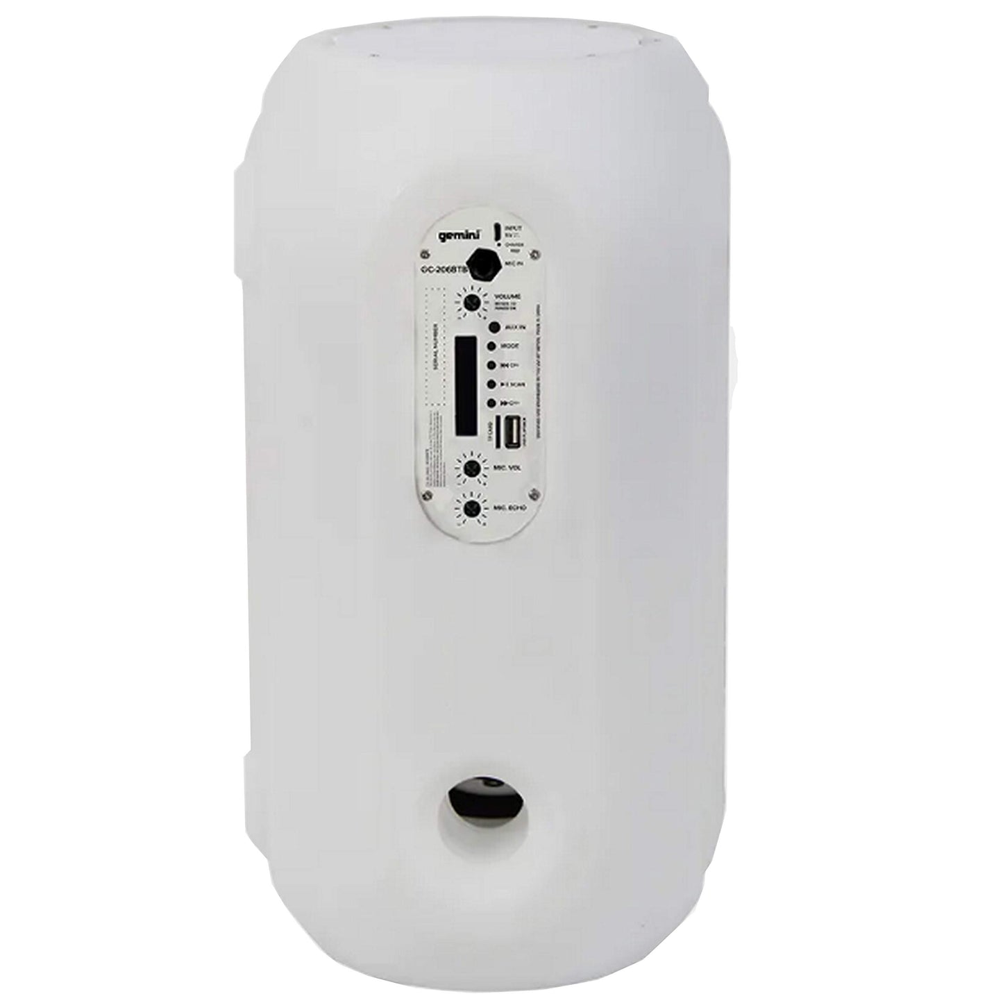 Gemini GC-206BTB Portable Rechargeable LED Cabinat Bluetooth USB SD Card Party Speaker