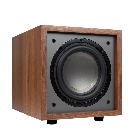 Dayton Audio Classic CS800 - 8" 150W Powered Subwoofer with Class-D Amplifier, Deep Bass and Clean Design for Home Theater & Music - Wood