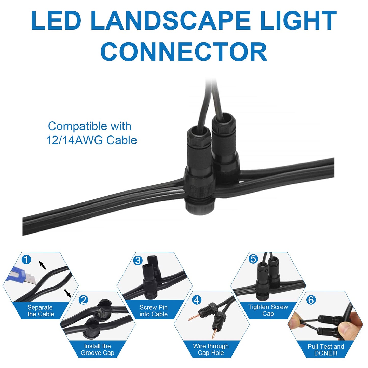 Mutois Landscape Lighting, Outdoor LED Low Voltage Landscape Lights 7W 900LM Waterproof 12V Garden Lights Flag Landscape Spotlights with Spike Stand
