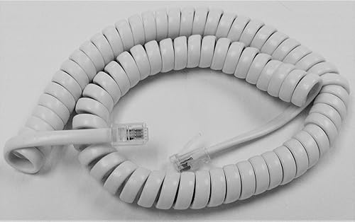 DIY-BizPhones White 9 Ft Short Handset Cord Compatible with Panasonic Phone KX T7200 T7400 DT300 DT500 NT500 Series T7425 T7431 T7433 T7625 T7630