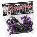 BongoTies PURPLE & BLACK "UBE" Bongo Ties - 10 Pack "Style-D" ~ Professional cable ties made of natural rubber and bamboo ~ HANDY TIES FOR CABLES