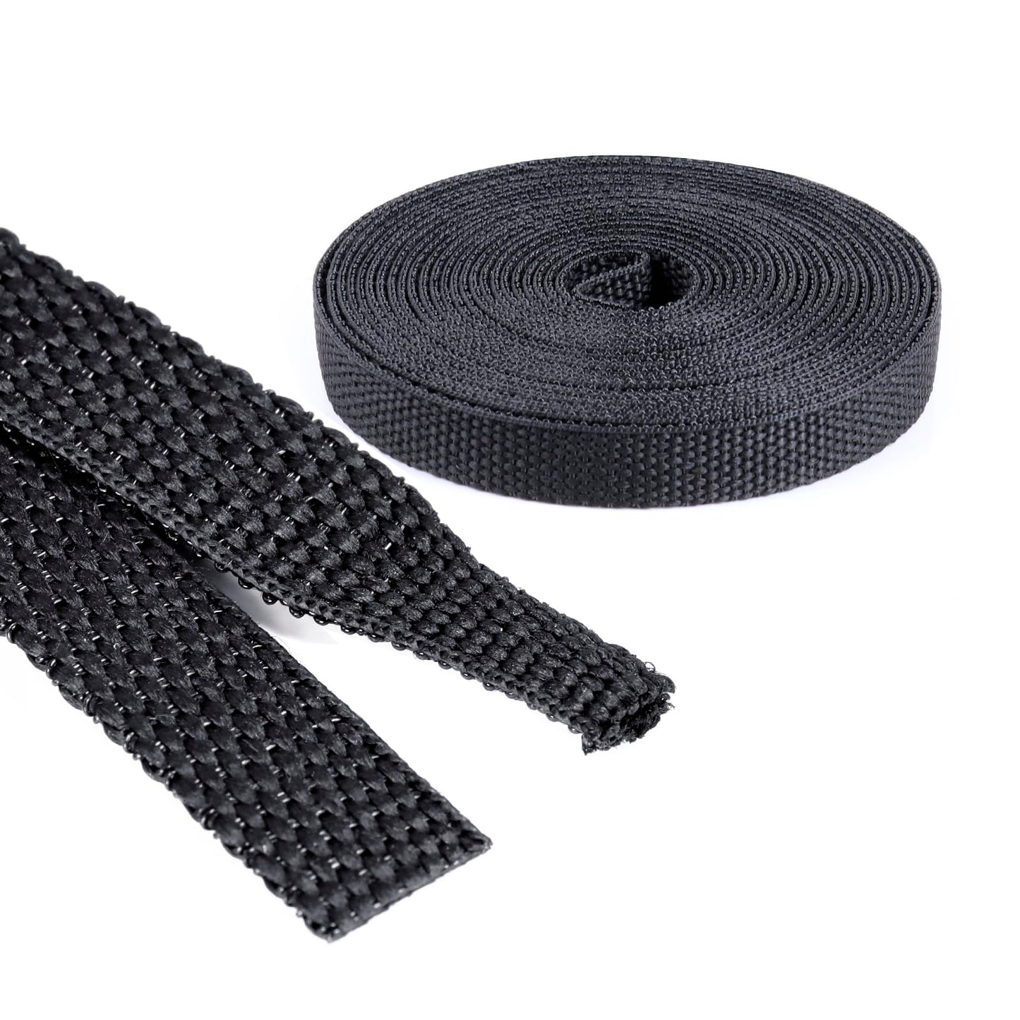 SUNNAREPOON Black Heat Shrink Tubing Car Wiring Cover, Tough and Durable Fabric Shrinkable Sleeve for Automotive Wires/Audio Video Cable/Multi-Cable